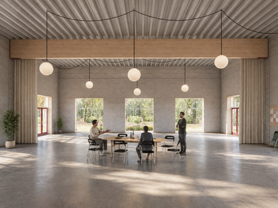 Modern Community Hall Gathering